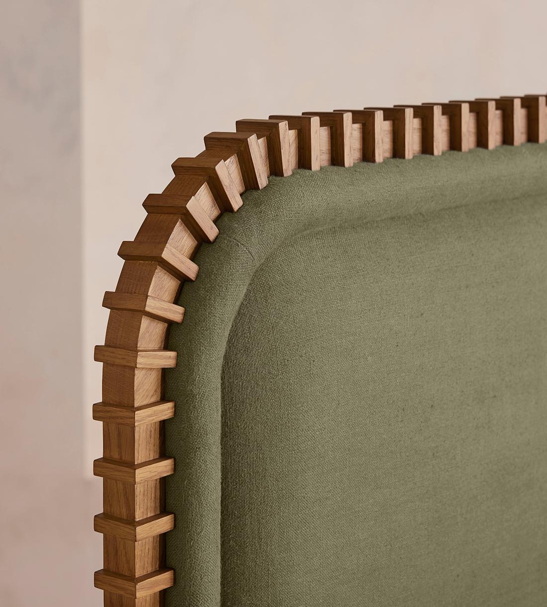 Angus Bed - King - Linen - Sage - Images - Image 4