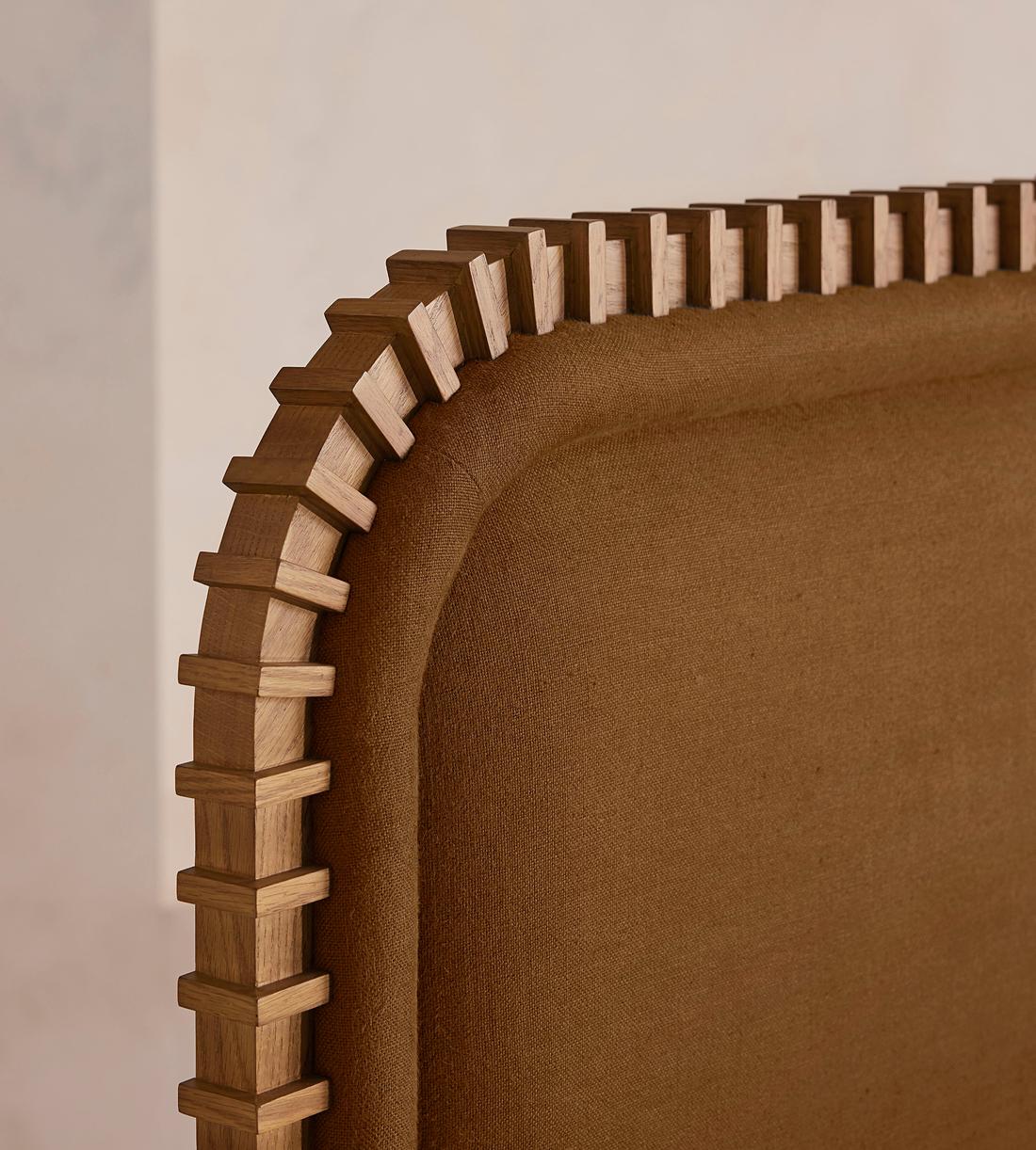 Angus Bed - King - Linen - Terracotta - UK - Images - Image 4