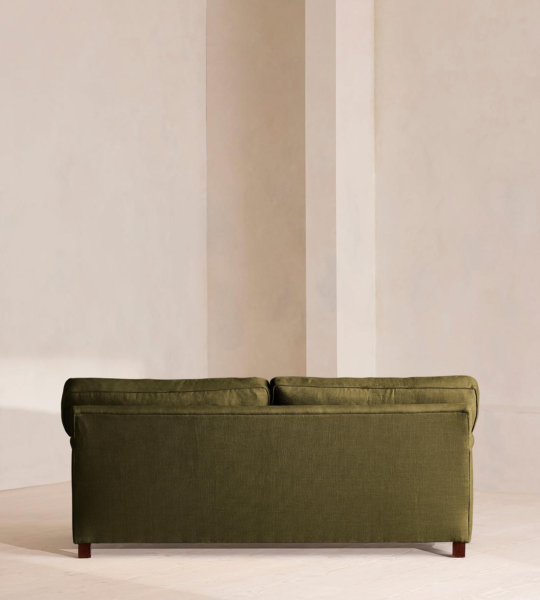 Arundel Three Seater Sofa - Linen - Olive - Images - Image 4