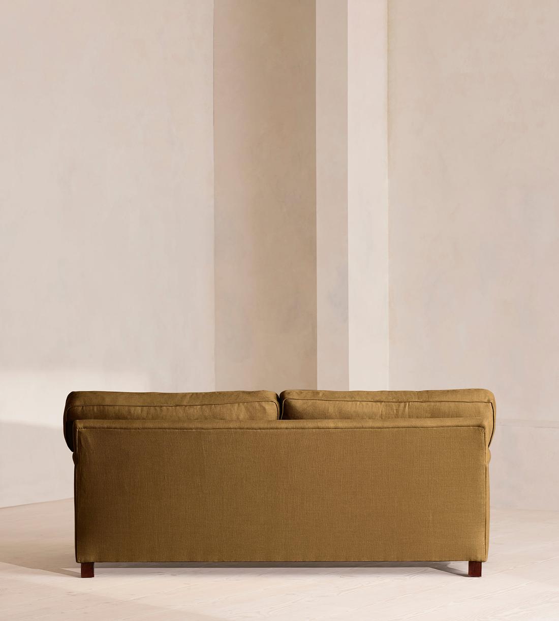 Arundel Three Seater Sofa - Linen - Ochre - Images - Image 4