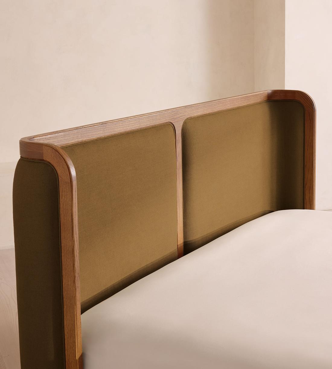 Belsa Bed - Light Oak - King - Linen - Ochre - US - Images - Image 3
