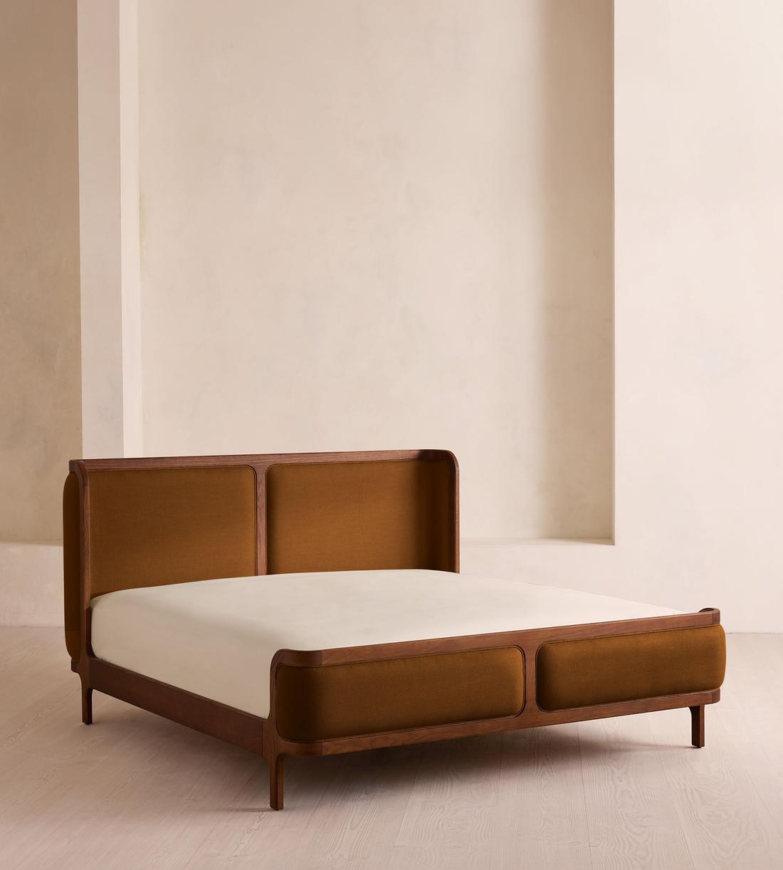 Belsa Bed - Super King - Linen - Terracotta - UK - Listing - Image 1