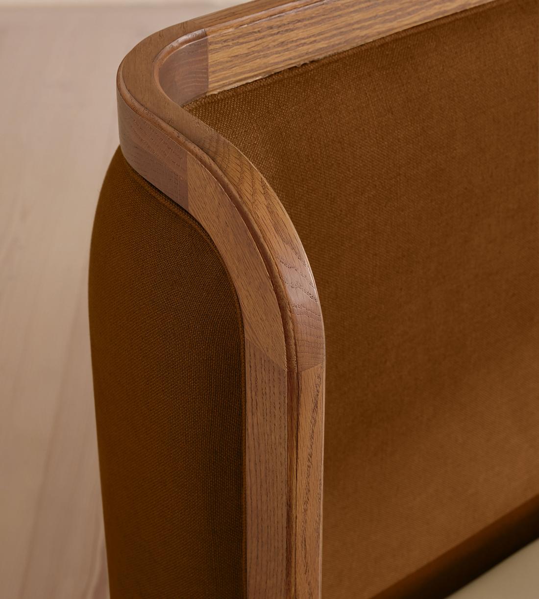 Belsa Bed - Light Wood - King - Linen - Terracotta - UK - Images - Image 4
