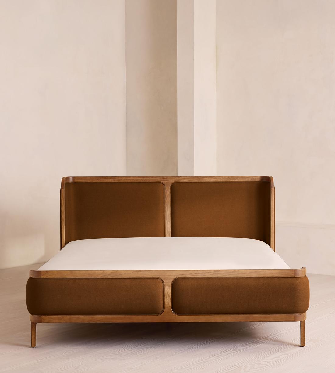Belsa Bed - Light Wood - King - Linen - Terracotta - US - Listing - Image 2