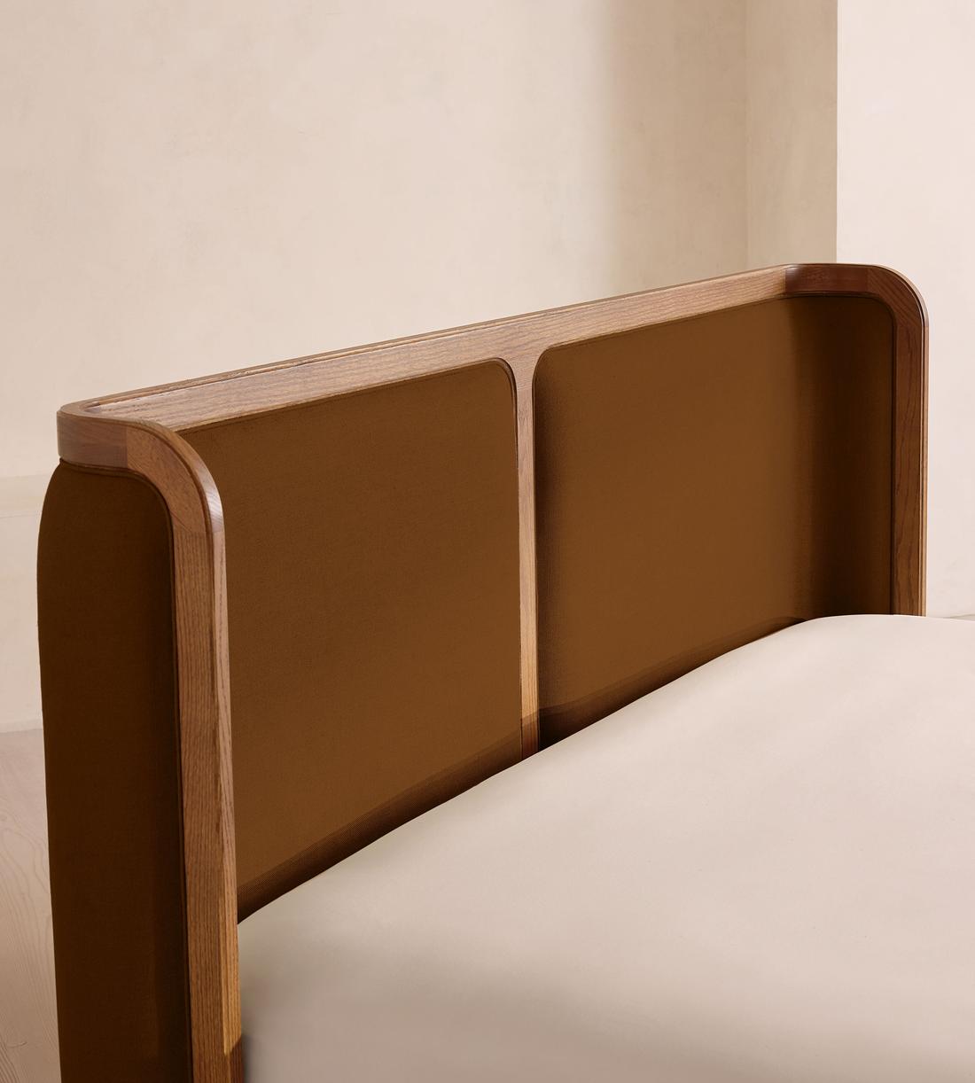 Belsa Bed - Light Wood - King - Linen - Terracotta - US - Images - Image 3