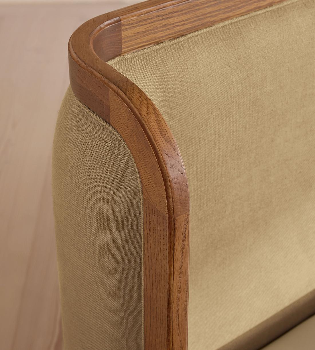 Belsa Bed - Light Oak - King - Linen - Wheat - Images - Image 4