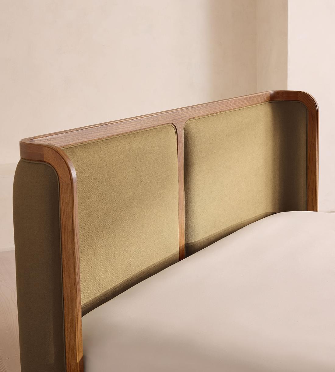 Belsa Bed - Light Oak - Queen - Linen - Wheat - US - Images - Image 3