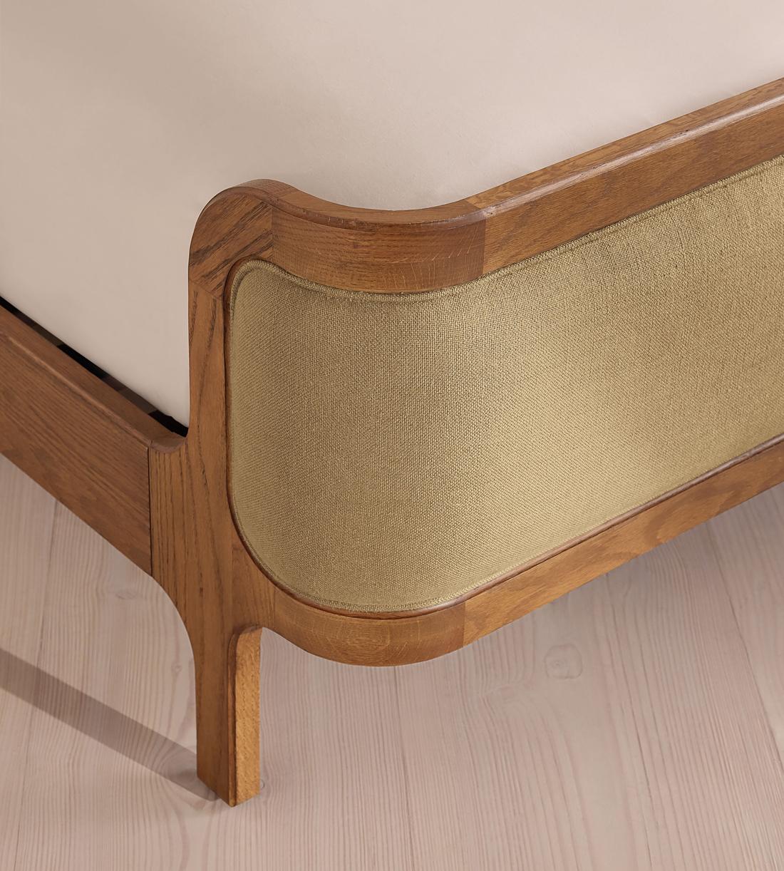 Belsa Bed - Light Oak - King - Linen - Wheat - US - Images - Image 5