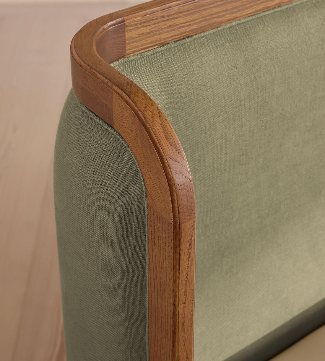 Belsa Bed - Light Oak - King - Linen - Sage - US - Images - Image 4