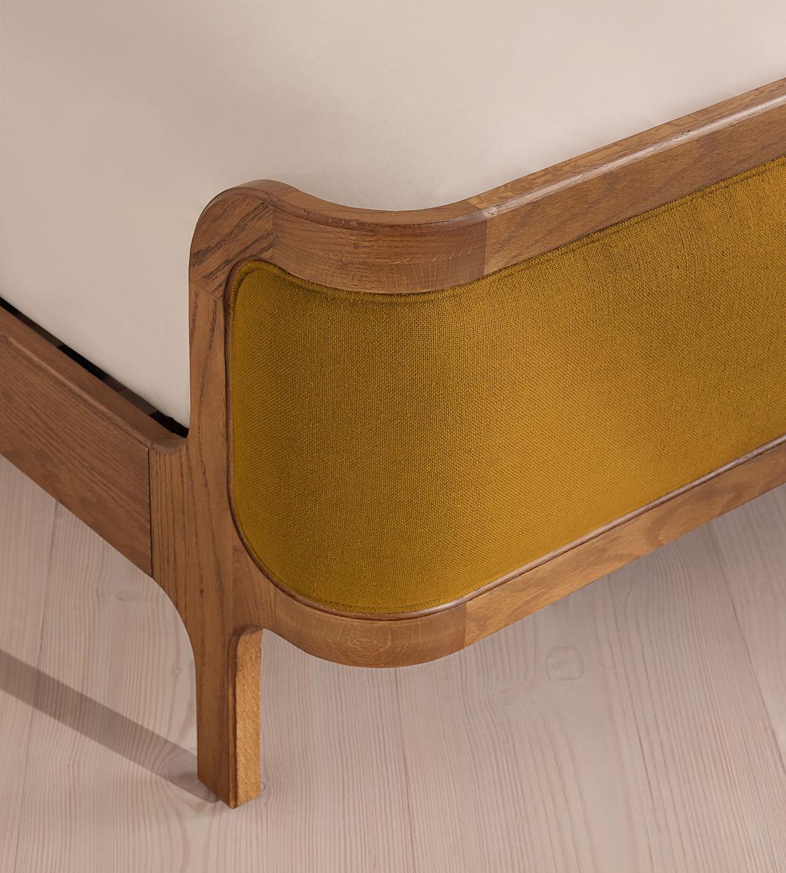Belsa Bed - Light Wood - Queen - Linen - Turmeric - US - Images - Image 5