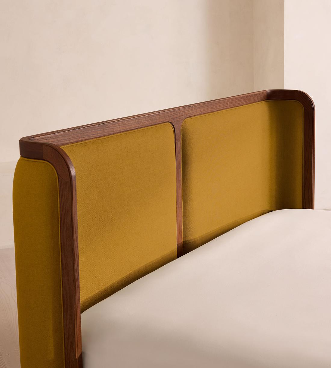 Belsa Bed - Double - Linen - Turmeric - UK - Images - Image 3