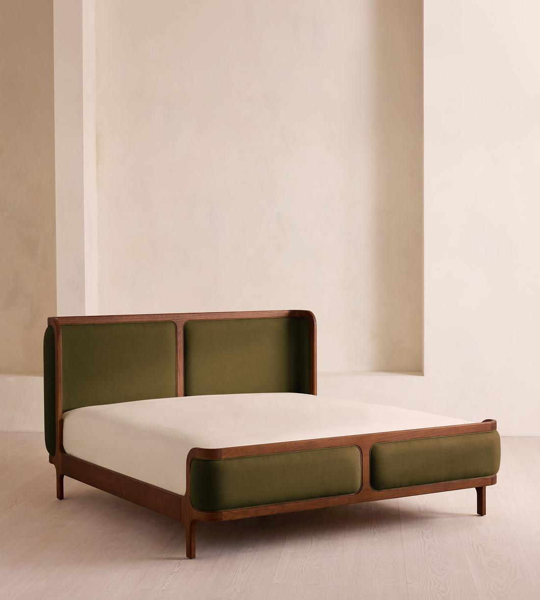 Belsa Bed - Superking - Linen - Olive - Listing - Image 1
