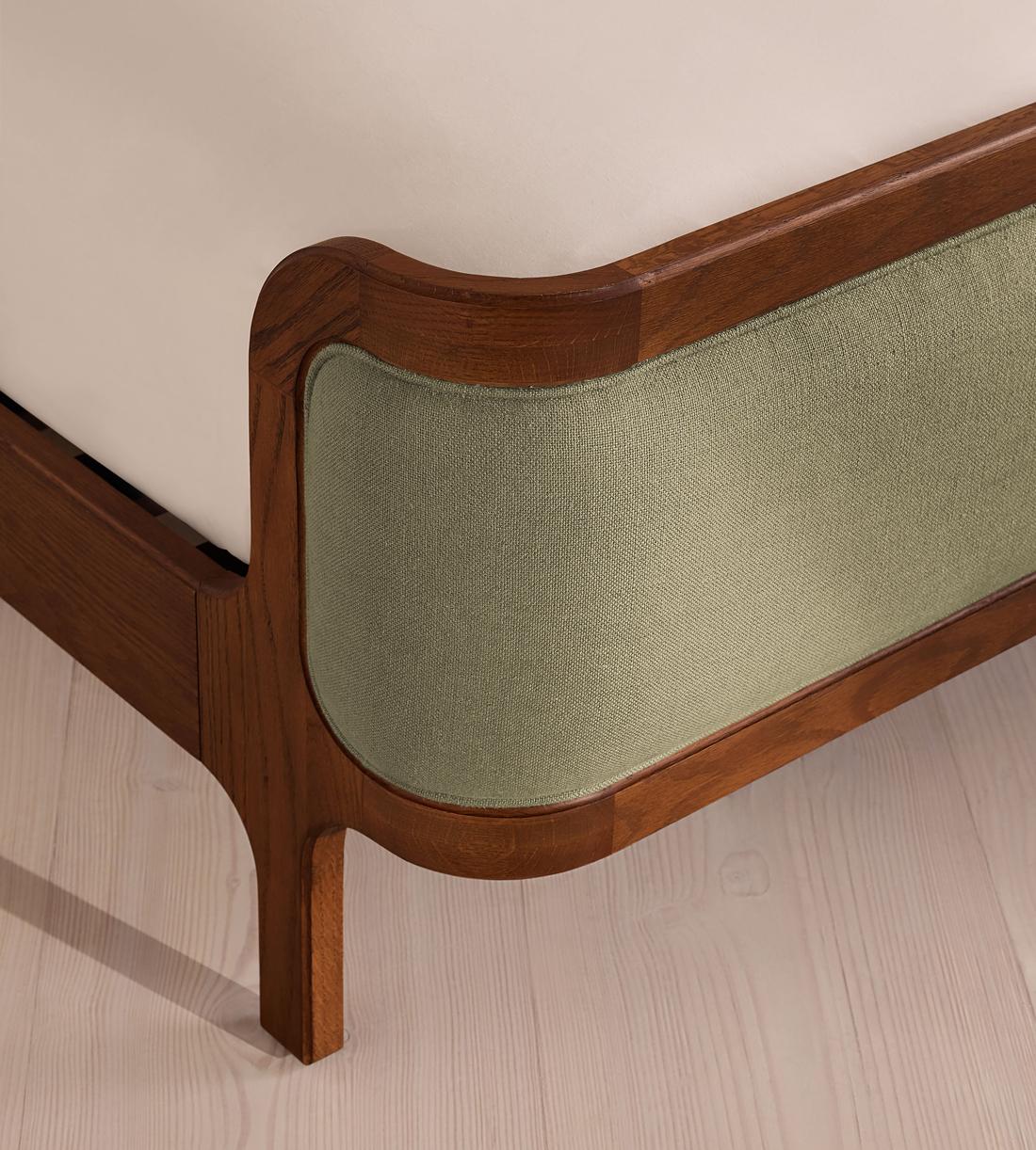 Belsa Bed - King - Linen - Sage - Images - Image 5
