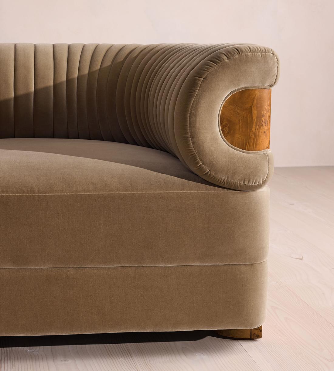 Caleb Sectional Sofa - L-Shape Sofa - Velvet - Truffle - Dark Burl - US - Images - Image 5