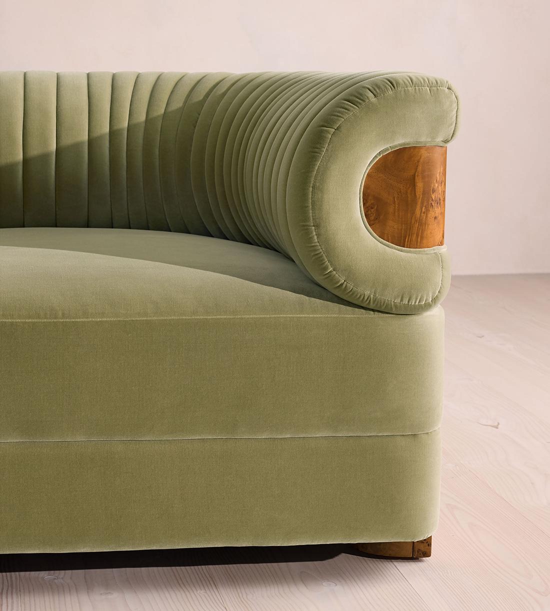Caleb Modular Four Seater Sofa - Velvet - Lichen - Dark Burl - UK - Images - Image 5