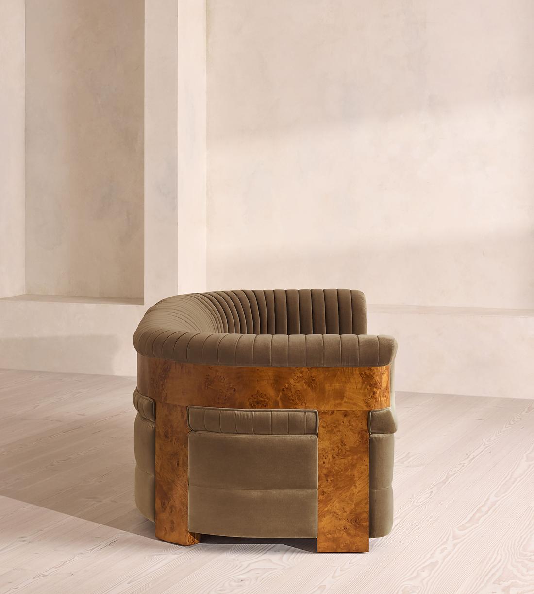 Caleb Modular Sofa - Three Seater - Velvet - Truffle - Dark Burl - UK - Images - Image 3