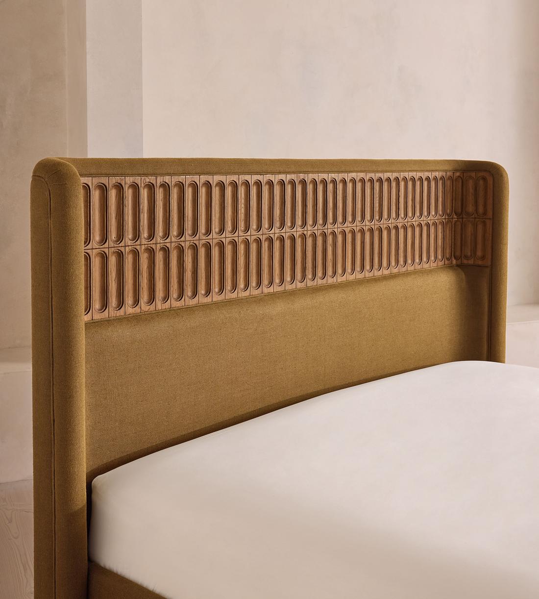 Devon Bed - Queen - Linen - Ochre - US - Images - Image 4
