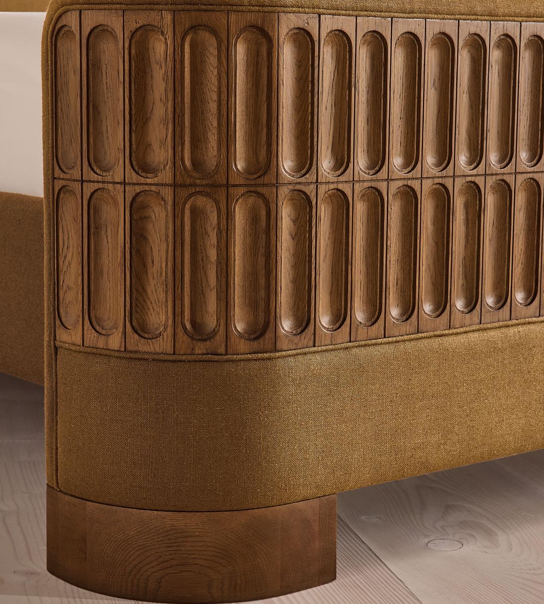 Devon Bed - Queen - Linen - Ochre - US - Images - Image 5