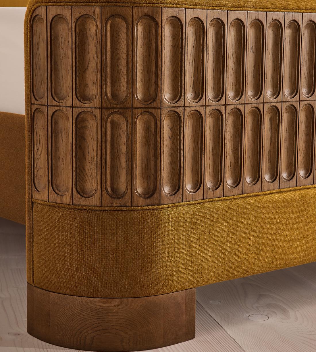 Devon Bed - Queen - Linen - Turmeric - US - Images - Image 5