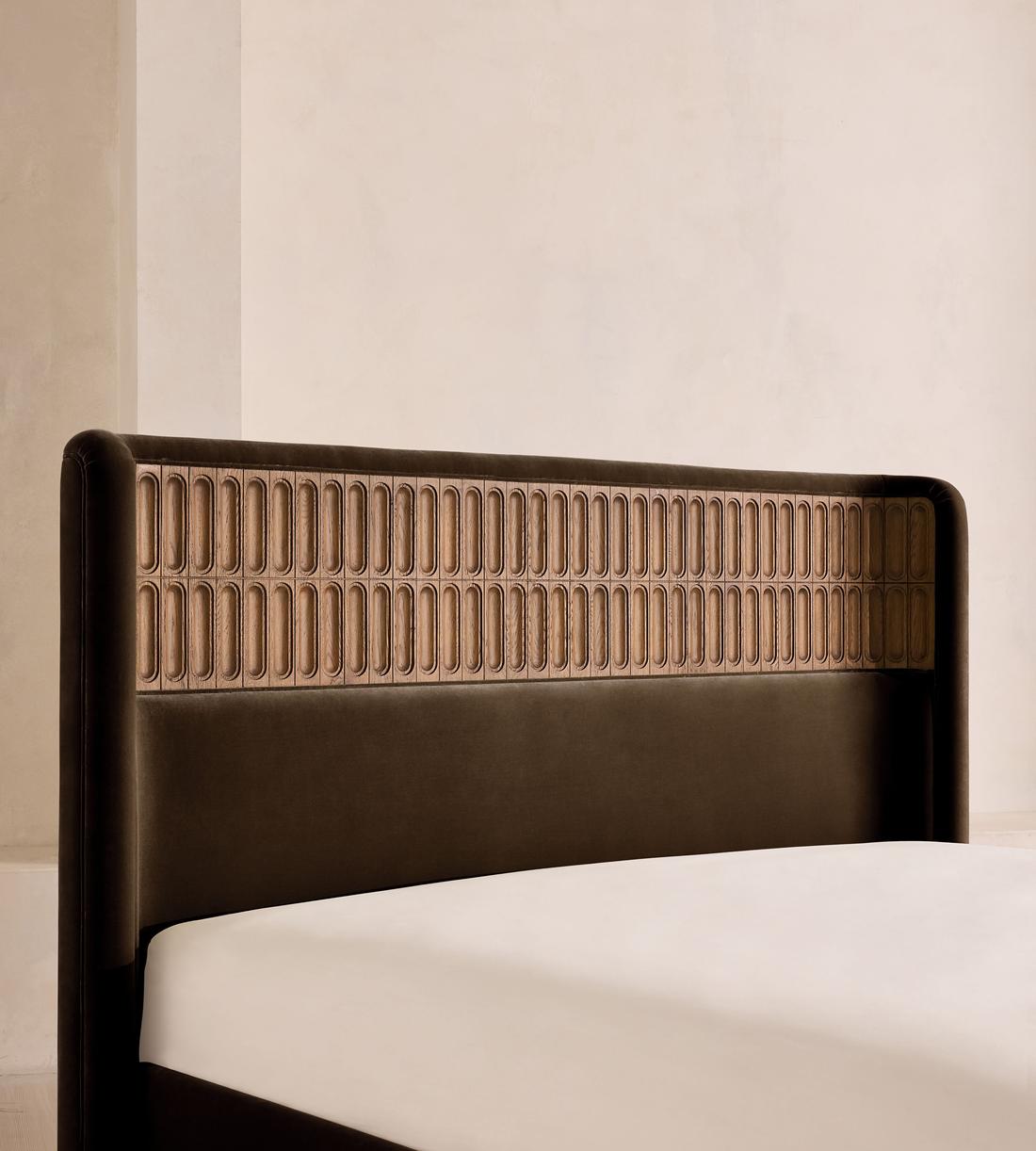 Devon Bed - Queen - Velvet - Chocolate - US - Images - Image 4
