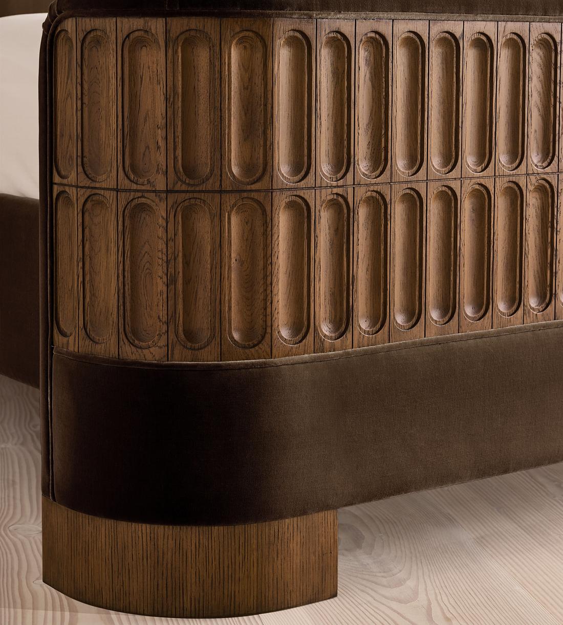 Devon Bed - Queen - Velvet - Chocolate - US - Images - Image 5
