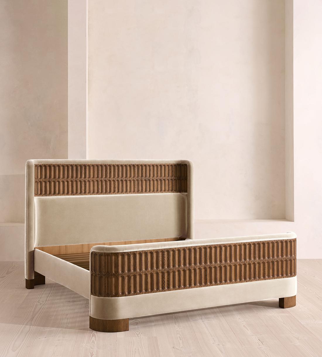 Devon Bed - Queen - Velvet - Oyster - US - Images - Image 2