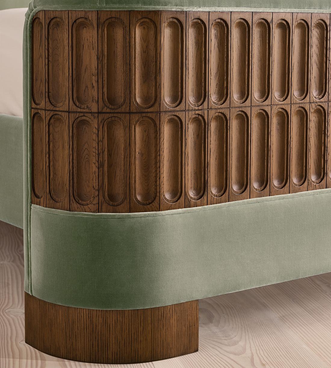 Devon Bed - Queen - Velvet - Seafoam - US - Images - Image 5
