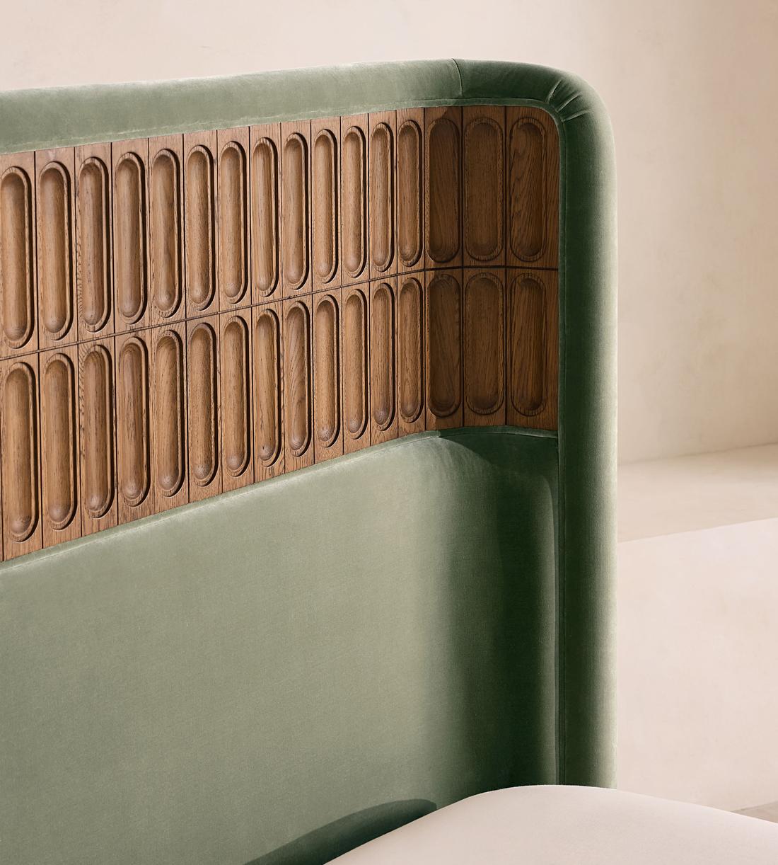 Devon Bed - King - Velvet - Seafoam - UK - Images - Image 3