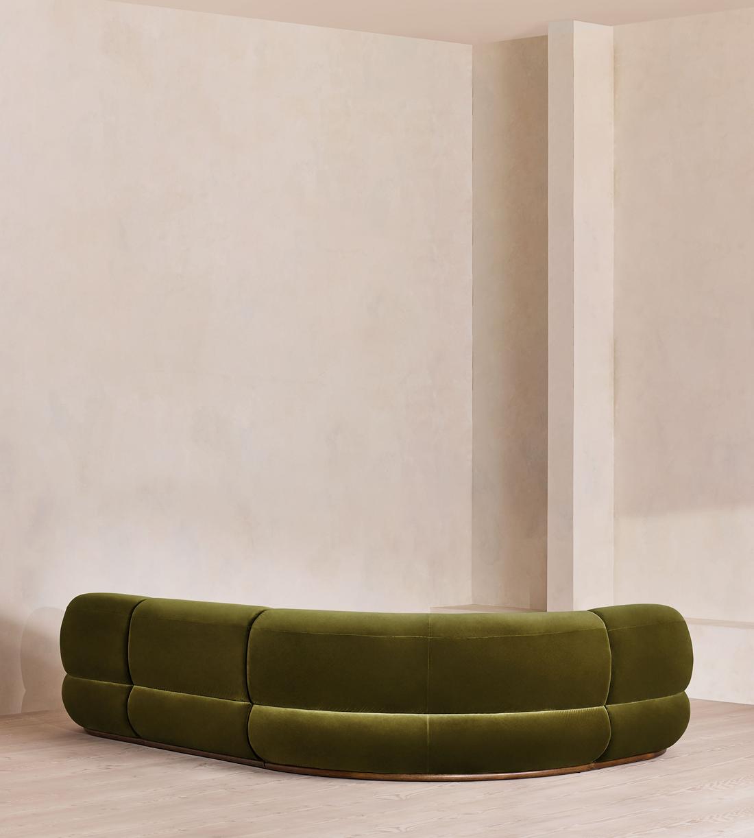 Edison Modular Sofa - L-Shape Sofa - Velvet - Olive UK - Images - Image 3