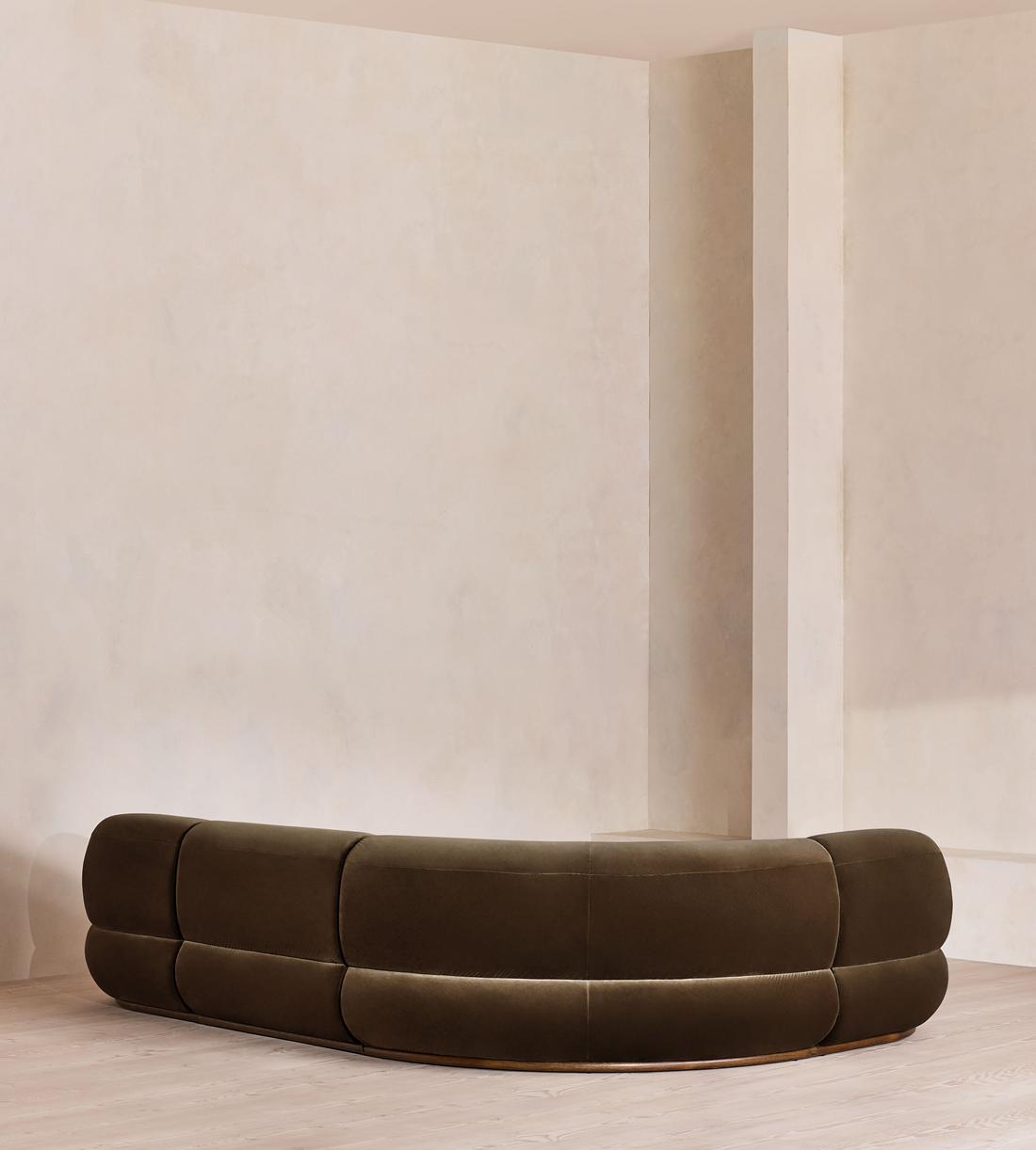 Edison Sectional Sofa - L-Shape Sofa - Velvet - Chocolate US - Images - Image 5