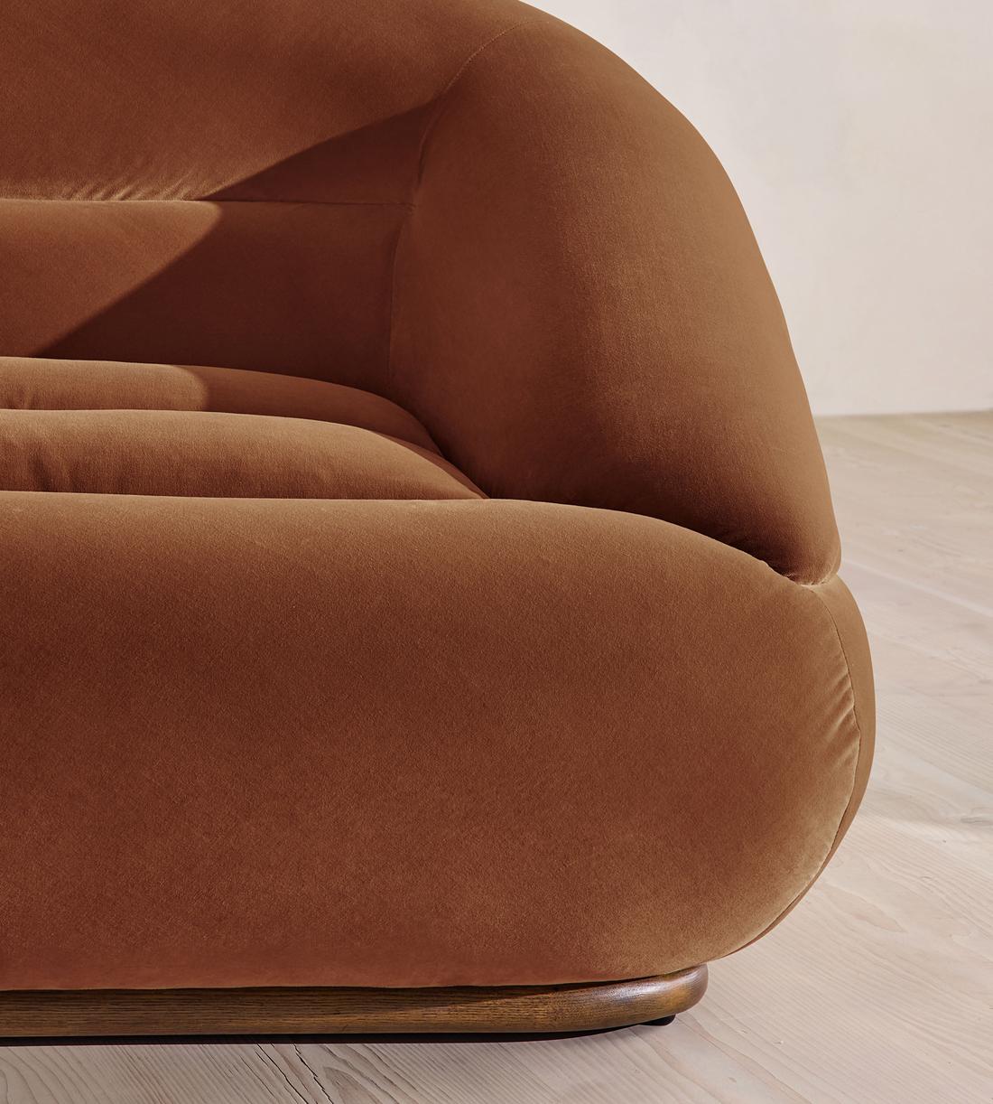 Edison Sectional Sofa - L-Shape Sofa - Velvet - Cinnamon US - Images - Image 4