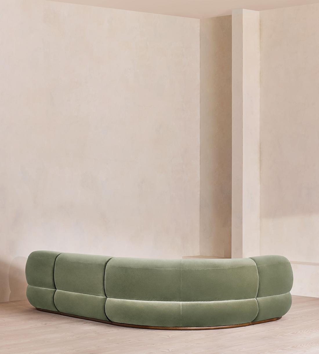 Edison Modular Sofa - L-Shape Sofa - Velvet - Seafoam UK - Images - Image 3