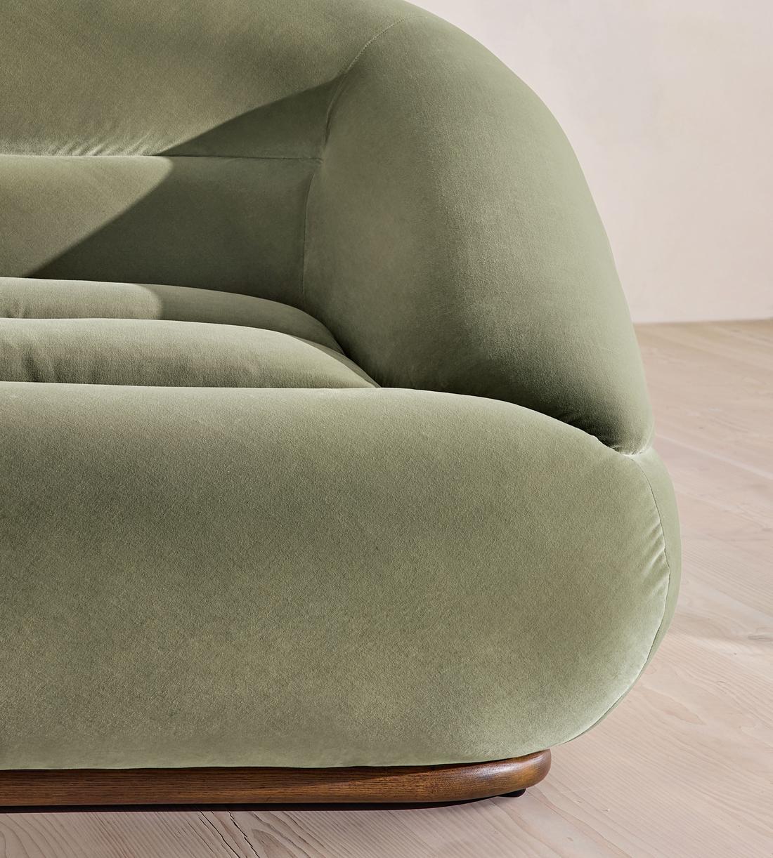Edison Sectional Sofa - L-Shape Sofa - Velvet - Seafoam US - Images - Image 4