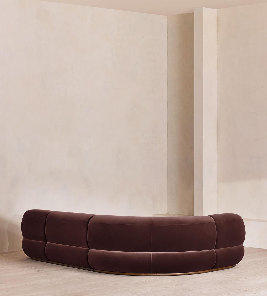 Edison Modular Sofa - L-Shape Sofa - Velvet - Aubergine UK - Images - Image 3