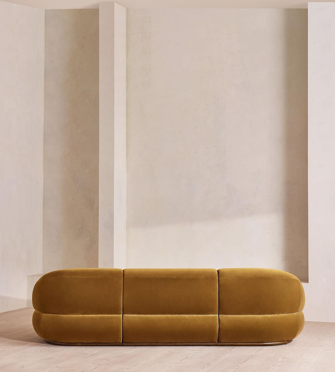 Edison Modular Sofa - Four Seater - Velvet - Mustard UK - Images - Image 4