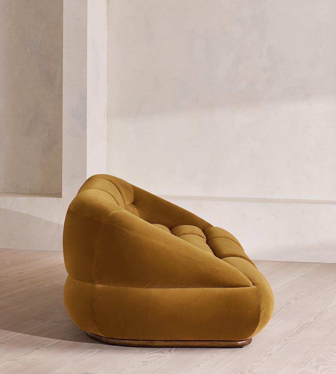 Edison Sectional Sofa - Four Seater - Velvet - Mustard US - Images - Image 3