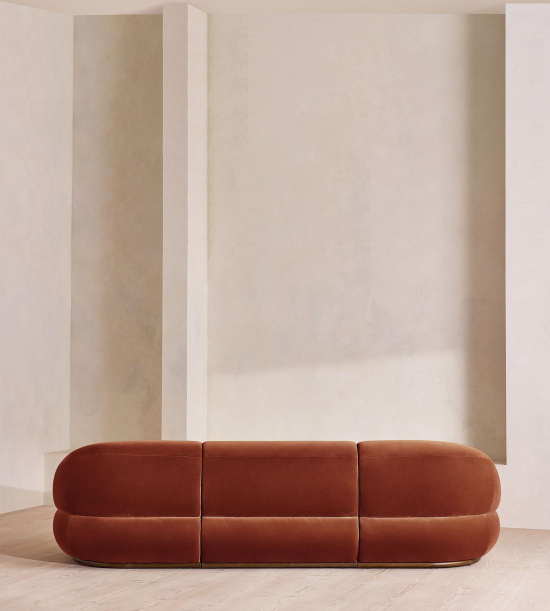 Edison Sectional Sofa - Four Seater - Velvet - Rust US - Images - Image 4