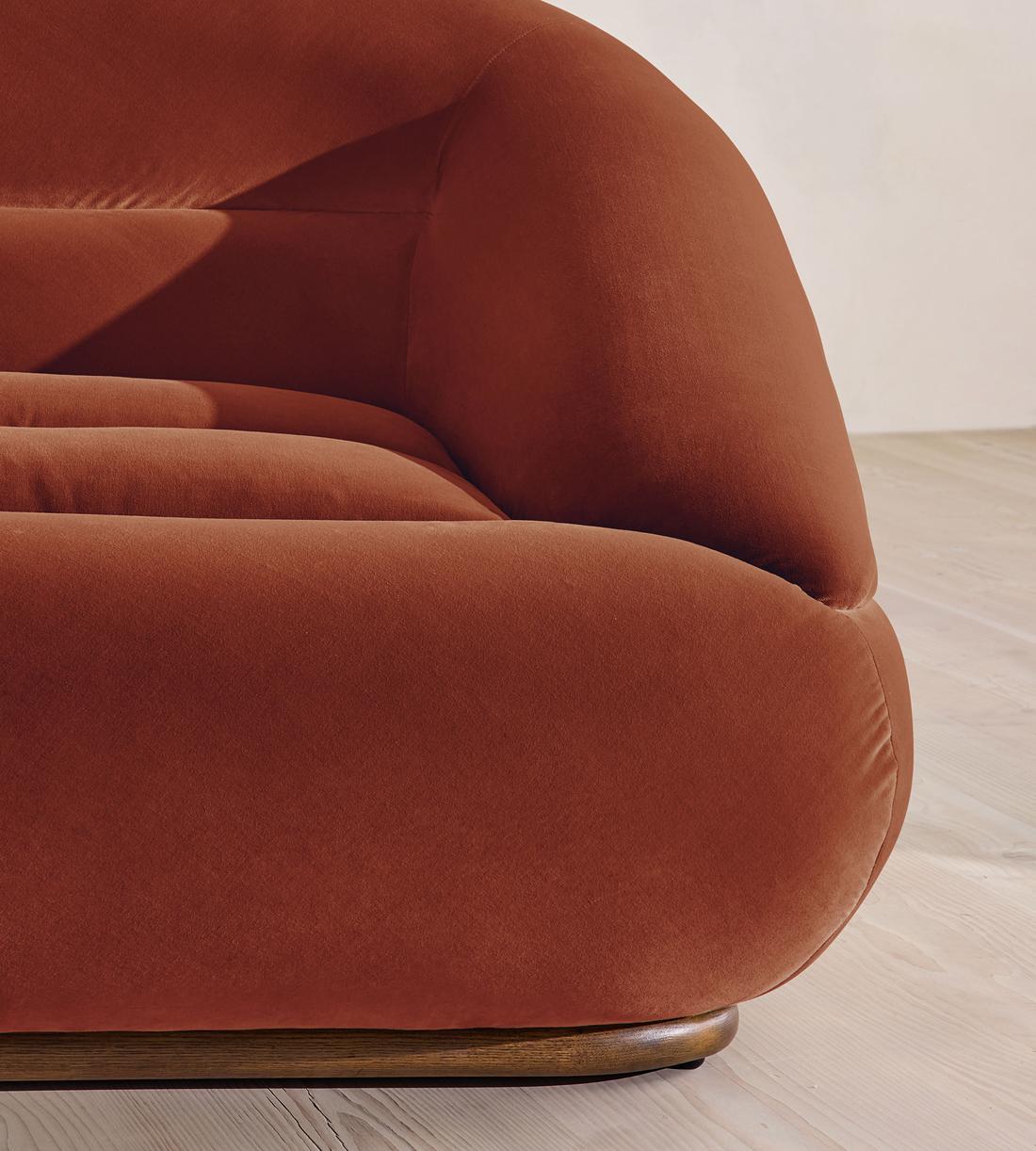 Edison Sectional Sofa - Four Seater - Velvet - Rust US - Images - Image 5