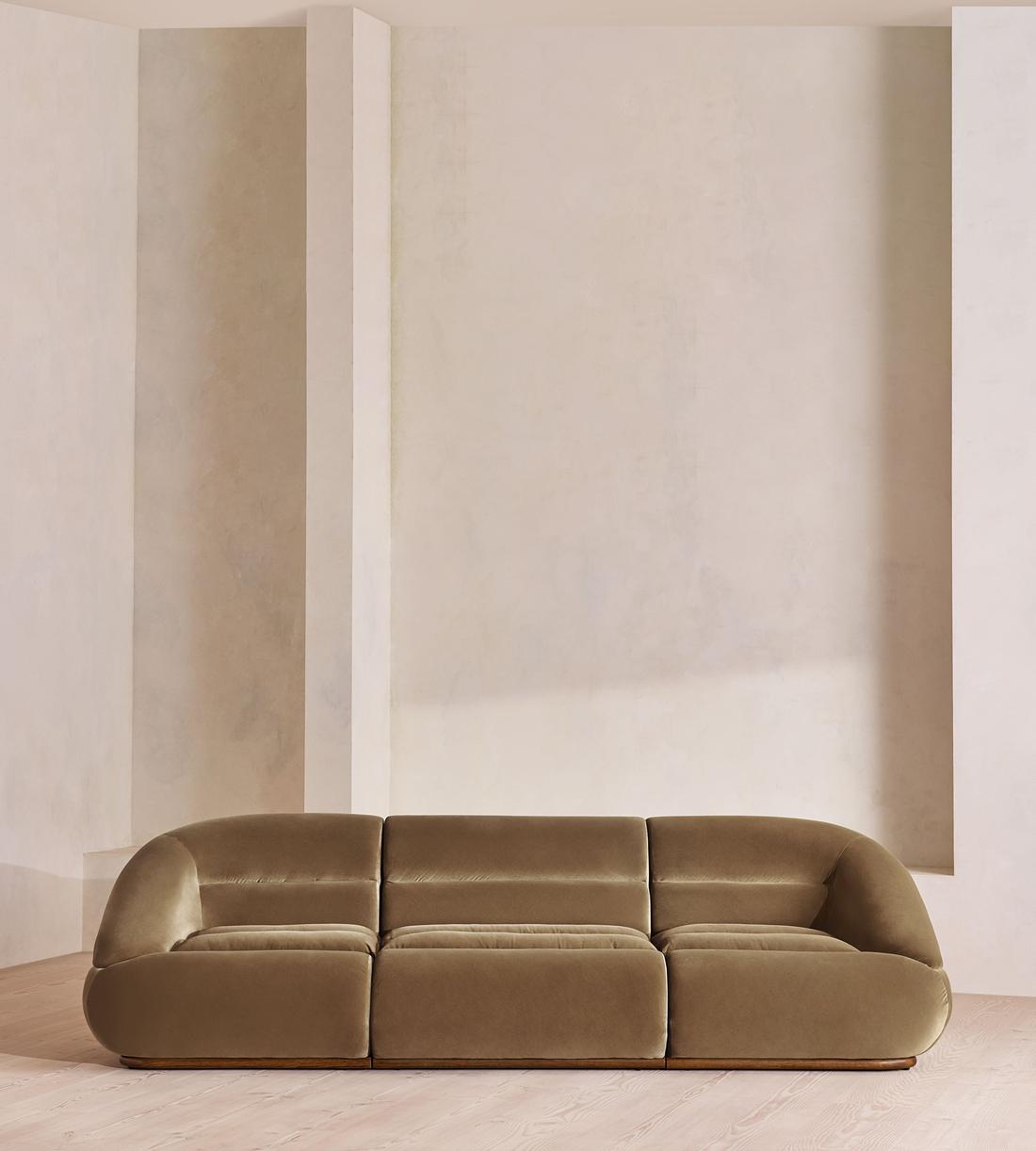 Edison Sectional Sofa - Four Seater - Velvet - Truffle US - Listing - Image 1