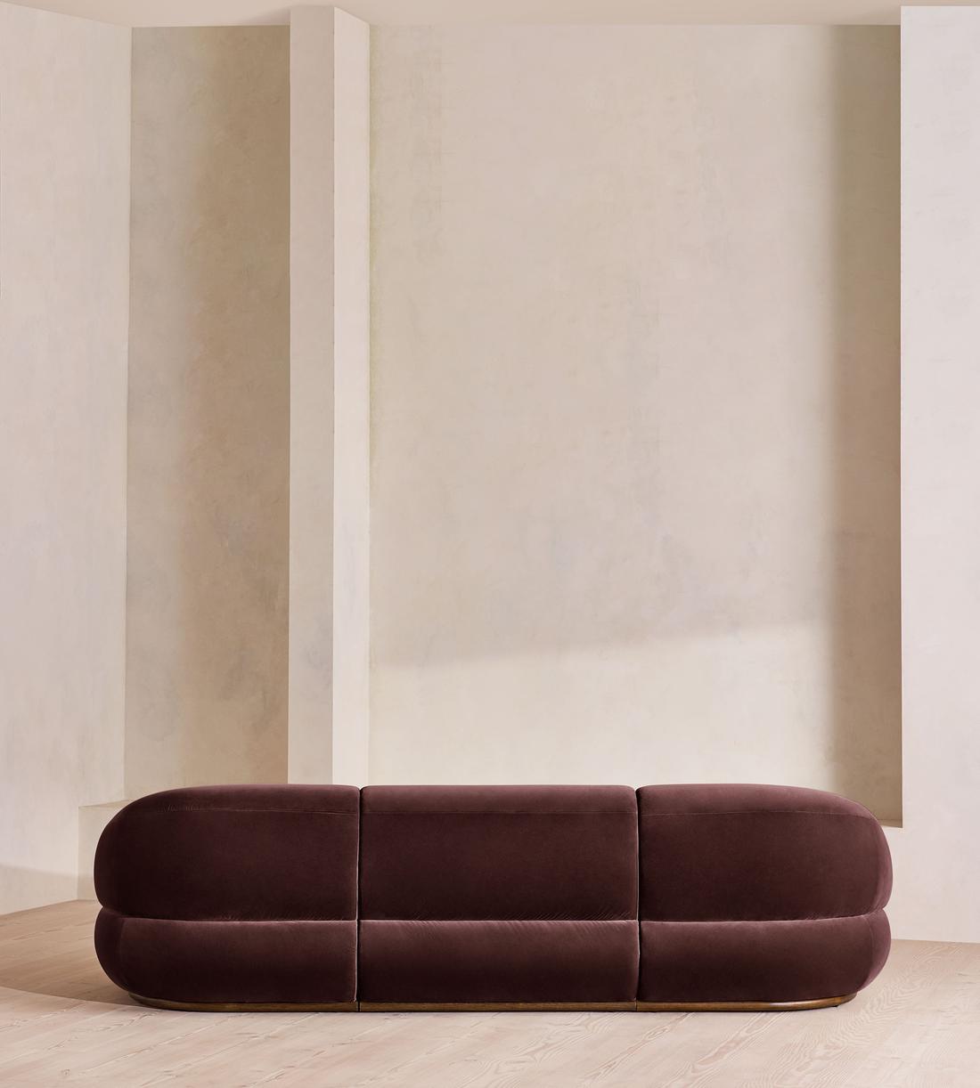 Edison Sectional Sofa - Four Seater - Velvet - Aubergine US - Images - Image 4