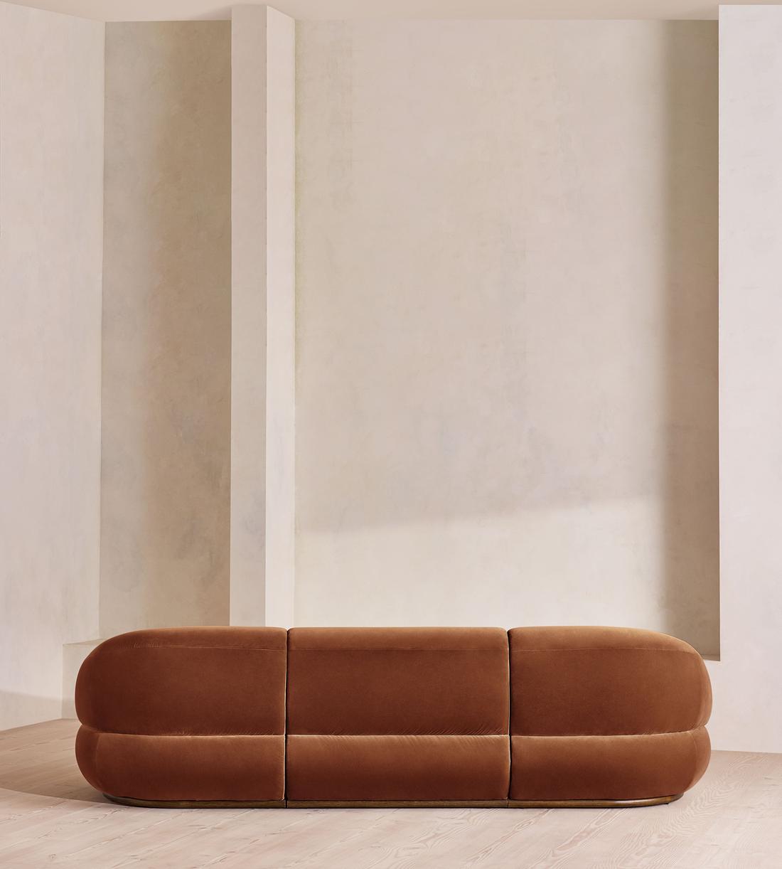 Edison Sectional Sofa - Four Seater - Velvet - Cinnamon US - Images - Image 4
