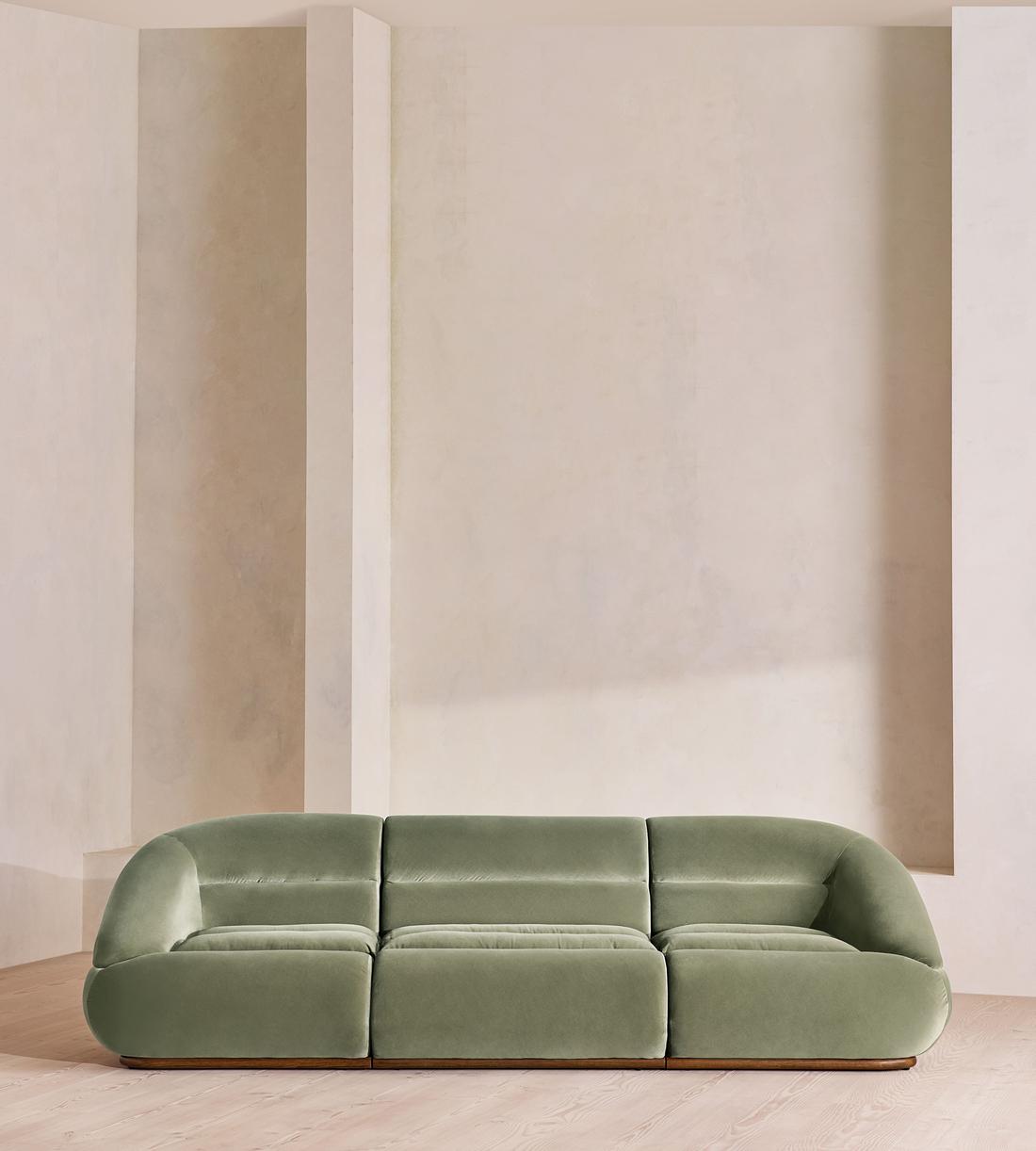Edison Modular Sofa - Four Seater - Velvet - Seafoam UK - Listing - Image 1