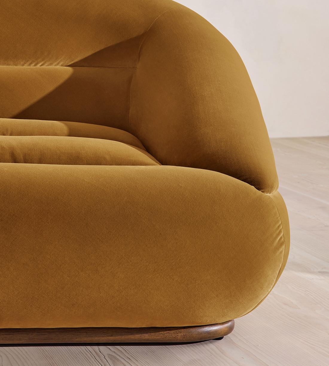 Edison Sectional Sofa - Three Seater - Velvet - Mustard US - Images - Image 5