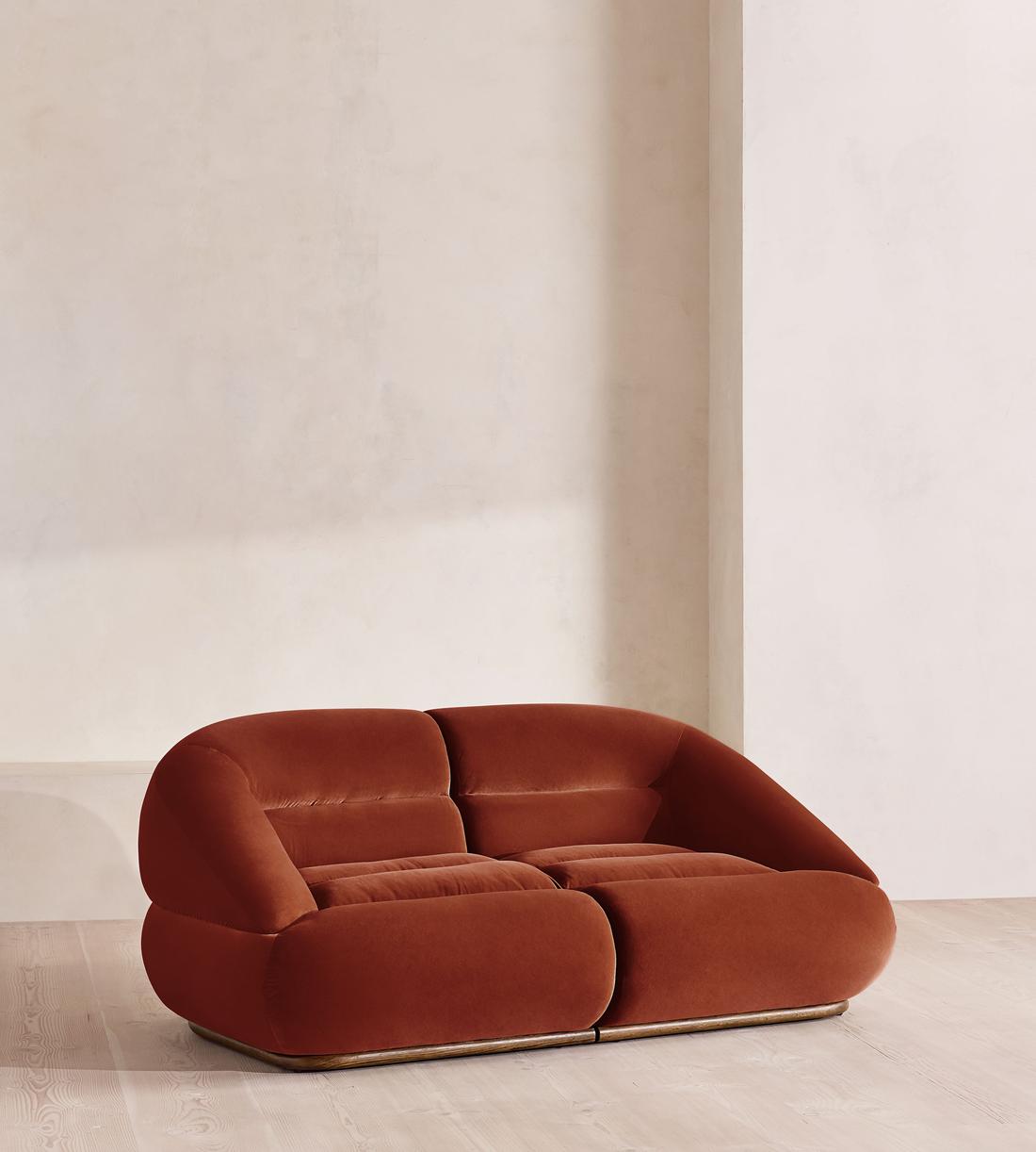 Edison Modular Sofa - Three Seater - Velvet - Rust UK - Listing - Image 2