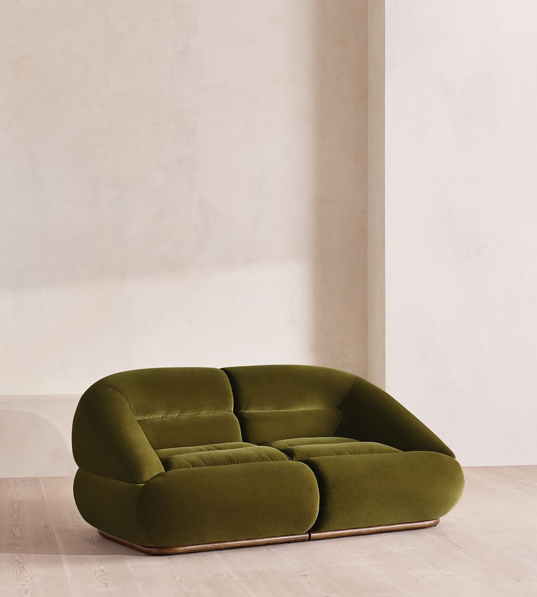 Edison Sectional Sofa - Three Seater - Velvet - Olive US - Listing - Image 2
