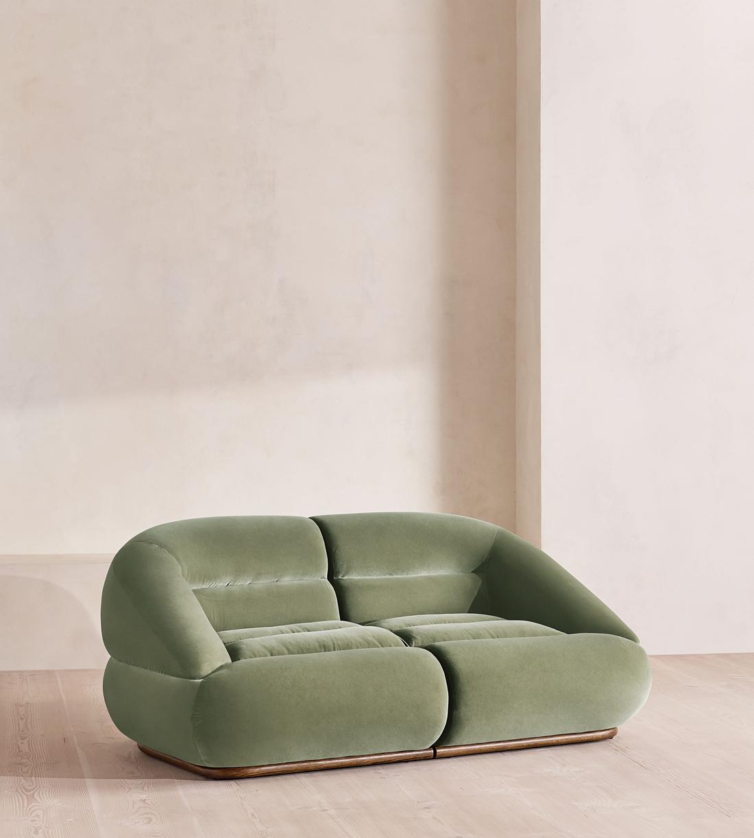 Edison Modular Sofa - Three Seater - Velvet - Seafoam UK - Listing - Image 2