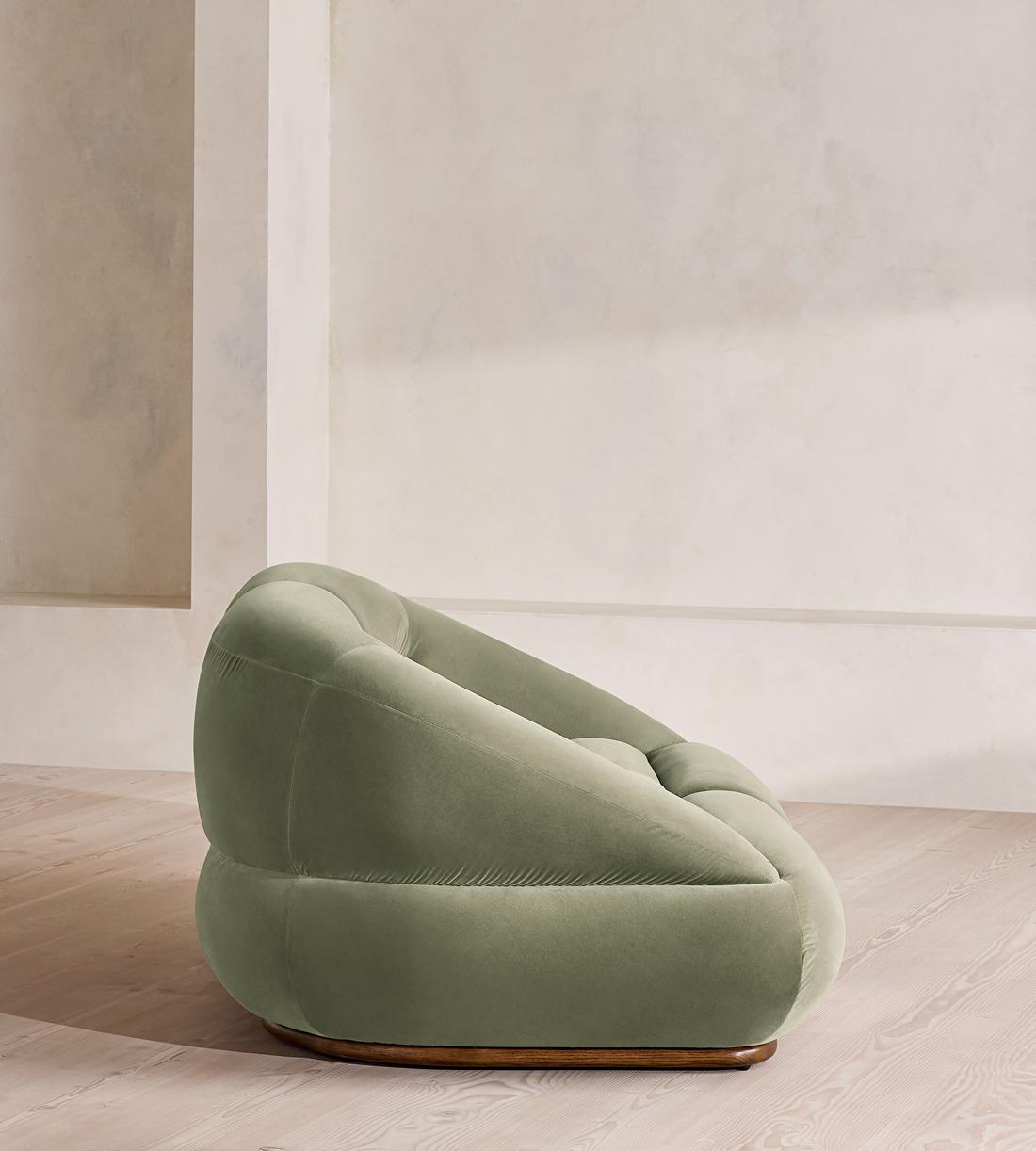 Edison Sectional Sofa - Three Seater - Velvet - Seafoam US - Images - Image 3
