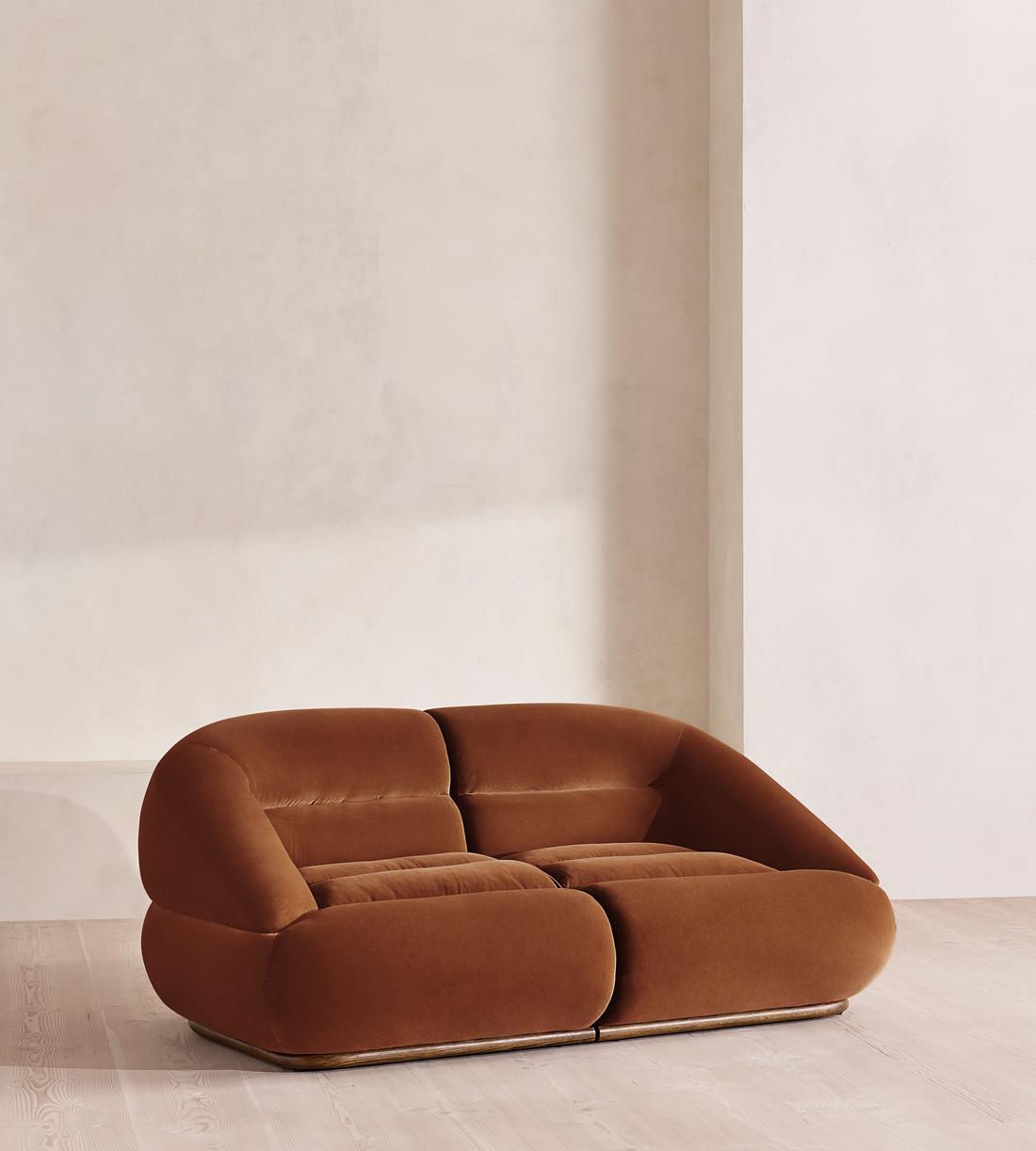 Edison Sectional Sofa - Three Seater - Velvet - Cinnamon US - Listing - Image 2