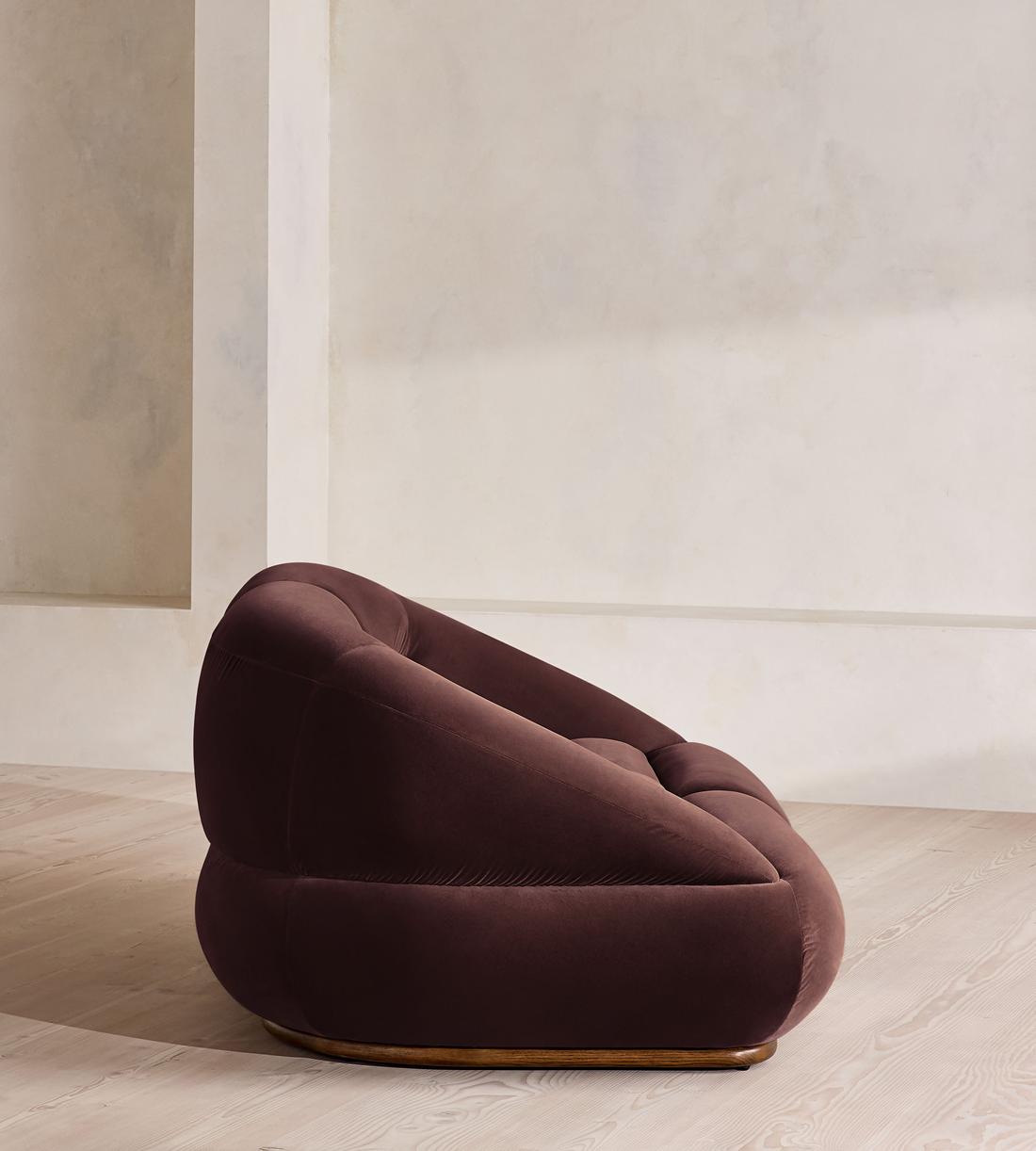 Edison Modular Sofa - Three Seater - Velvet - Aubergine UK - Images - Image 3