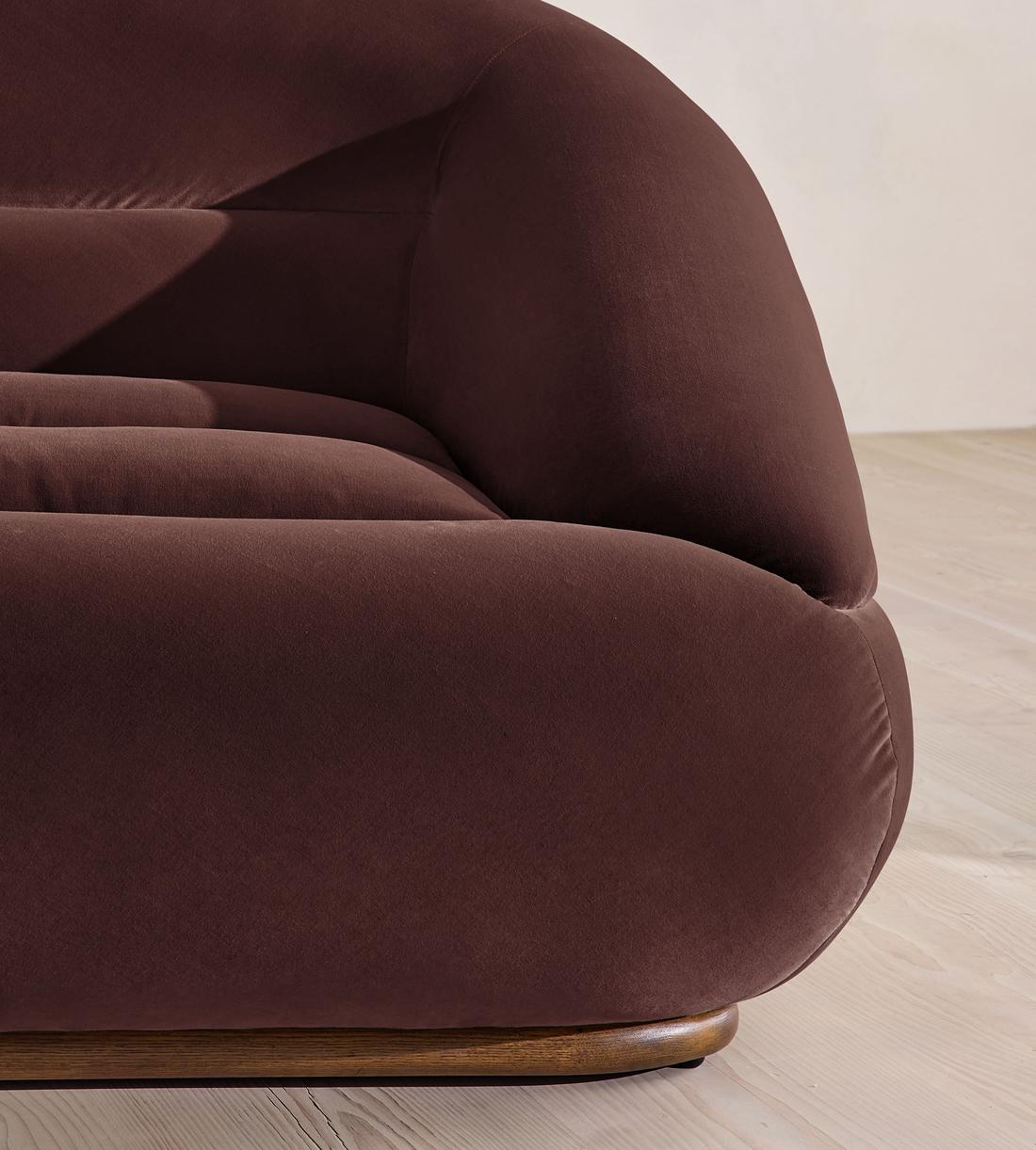 Edison Sectional Sofa - Three Seater - Velvet - Aubergine US - Images - Image 5